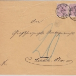 DR - 2x5 Pfg. Brief Mainz - Niederolm 1885, ohne Inhalt - Nachporto !