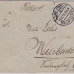 DR - Bad Orb Übungsplatz, Feldpostbrief n. Wiesbaden 1915, rs. Eisernes Kreuz