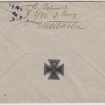 DR - Bad Orb Übungsplatz, Feldpostbrief n. Wiesbaden 1915, rs. Eisernes Kreuz