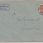 All.Bes./Kontrollrat - Wittgenborn ü. Wächtersbach, Landpost-Ra2 a. Brief 1946
