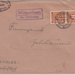 All.Bes./Kontrollrat - Wittgenborn ü. Wächtersbach Landpost-Ra2 Doppelbrief 1946
