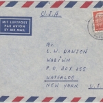 BRD - 80 Pfg. Heuss II Lupo-Brief n. USA Poststelle I Dörnigheim ü. Hanau 1962