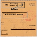 DR - Neu-Isenburg 1941 Gebühr bezahlt Selbstbucher-Paketkarte (Schleussner Foto)