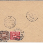 AM-Post - Büttelborn ü. Groß-Gerau Poststelle I Einschreibebrief n. FFM 1946