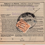 DR - Offenbach 3 Gebühr bezahlt Selbstbucher Paketkarte n. JUGOSLAWIEN 1927