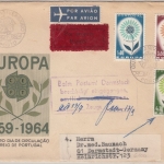 Portugal - Europa 1964, Schmuck-FDC/Lupo-Eilbrief, Beschädungshinweis