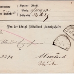 Bayern - Ludwigshafen (1862), HKS a. Paketbegleitzettel n. Mimbach