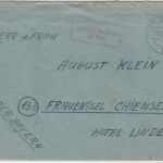 All.Bes. - Gebühr bezahlt 12 Rpf., roter Ra2 a. Brief Friedrichshafen 26.11.45