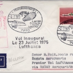 BRD - Friedrichshafen 1. Aufstieg Zeppelin 1975, SST a. LupoBrief/LH-1st-Flug