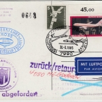 BRD - Friedrichshafen AERO'85, SST a. LpKarte/LH-1st-Flug Zuleitung Hamburg -
