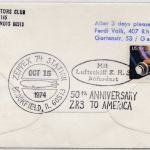 BRD - Friedrichshafen 50 J. Amerikafahrt ZR3 1974, SST a. LupoBrief n. USA