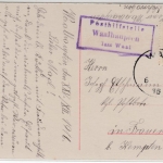 Bayern - Waalhaupten T. Waal, Posthilfstellen-Ra3 a. Karte n. Frauenzell 1916