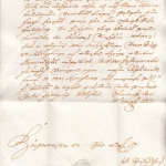 Bayern - Estafette Schwandorf 1753, mit Inhalt (Siegeloblate + Text)
