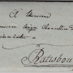Bayern - Altbrief ca. 1790 Eglofsheim - Regensburg, v. Gräfin v. Königsfeld