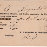 Bayern - Zweibrücken, L1 + HKS a. Aufgabeschein f. Chargebrief n. Lemberg 1870