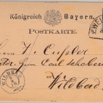 Bayern - Zweibrücken, HKS a. 5 Pfg. GA-Karte n. Wildbad