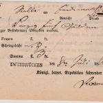 Bayern - Zweibrücken, L1 a. Fahrpost-Aufgabeschein f. Wertpaket n. Landau 1865