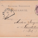 DR - Ottweiler 1880, K2 a. 5 Pfg. GA-Karte n. Landstuhl (HKS)