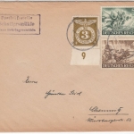 DR - Schottersmühle T. Beringersmühle, Posthilfstelle Ra3 Brief n. Chemnitz 1943