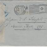 Schweiz/DR - Feldpostbrief Zensurverschluss Frankfurt 1917 an Mun.Kol.375