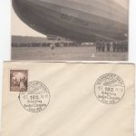 DR - 100. Geb. Graf Zeppelin, SST Frankfurt a.M. 1938 a. Drucks. + Fotokarte