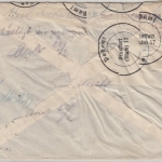 DR - Postamt Frankfurt (Main) 17, Klebevignetten a. beschädigtem Brief ca. 1936