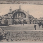 Hessen - Frankfurt a.M., Hauptbahnhof - sw-Pastepartout-AK, gelaufen 1901