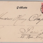 Hessen - Frankfurt a.M., Hauptbahnhof - sw-Pastepartout-AK, gelaufen 1901