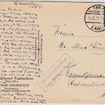 DR - Sophienhöhe Tann (Röhngeb.) Land, Landpost Ra2 Karte n. Frankfurt a.M. 1931
