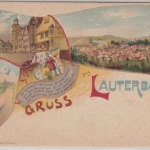 Hessen - Lauterbach, farb. Gruss aus - Litho, ungelaufen ca. 1910
