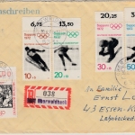 BRD - Oberweidbach 1971, Aushilfs-R-zettel a. Einschreibebrief n. Essen