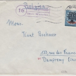BRD - (16) Waldhof-Elgershausen ü. Wetzlar, Landpost-Ra2 a. Brief n. FRANKREICH