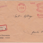 DR - 62 Pfg. AFS "Buderus", Postauftrag Wetzlar - Berlin 1932, Selbstbucher