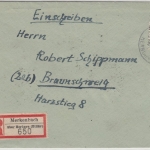 Bizone - 84 Pfg. Ziffer/Netz, Einschreibebrief Merkenbach ü. Herborn 1948 n.