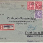 AM-Post - (16) Hintermeitingen ü. Hadamar, Landpost Ra2 Einschreibebrief 1946