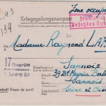 DR - Kriegsgefangenenbrief M-Stammlager XII A (Limburg) n. Frankreich 1943