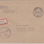 DR - Feldpost Einschreibebrief Wiesbaden - FpNr. 16106, 1942 - ohne Inhalt