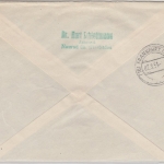 Bizone - Naurod ü. Wiesbaden 5, Poststelle I, Einschreibebrief n. Frankfurt 1951