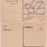 DR - Schottersmühle T. Behringersmühle Posthilfstelle Ra3 Karte Nachgebühr 1930