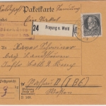 Bayern - Bierhütte T. Hohenau Posthilfstelle Ra3 Soldaten-Paketkarte 1916
