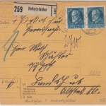 Bayern - Neuhofen T. Hebertsfelden Posthilfstellen-Ra3 Paketkarte 1917