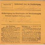 Bayern - Neuhofen T. Hebertsfelden Posthilfstellen-Ra3 Paketkarte 1917