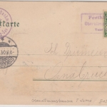 Bayern - Oberallmannshausen T. Leoni, Posthilfstellen-Ra3 a. AK (Bismarkturm) n.