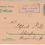 Bayern - Buch am Ammersee T. Inning, Posthilfstellen-Ra 3 a. GA-Karte n. München
