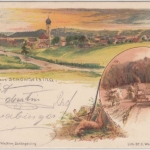 Bayern - Schöngeising T. Bruck b. Fürstenfeld, Posthilfstellen-Ra 3 a. Karte n.