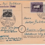 BRD - Rothenburg o. T. 250 J. Post, SST a. Karte n. Berlin 1956