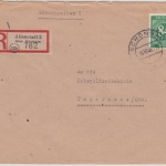 All.Bes./Kontrollrat - Altenstadt 2 ü. Schongau, Einschreibebrief 1946 v.