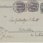 DR - Hedersleben (Bez. Halle) 1903, KOS a. 2 Pfg. Germania GA-Karte + Zusatz v.