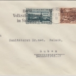 Saargebiet - 5 Fr. + 25 C. Freimarken/Abstimmung, Brief Saarbrücken 13.1.35