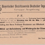 Bayern - Augsburg 1902, 2 Pfg. Rauten GA-Karte/privater Zudruck (BB VDI)